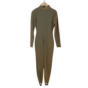 Vintage The Limited Gold Bronze Metallic Long Sleeve One Piece Cat Suit Size XS